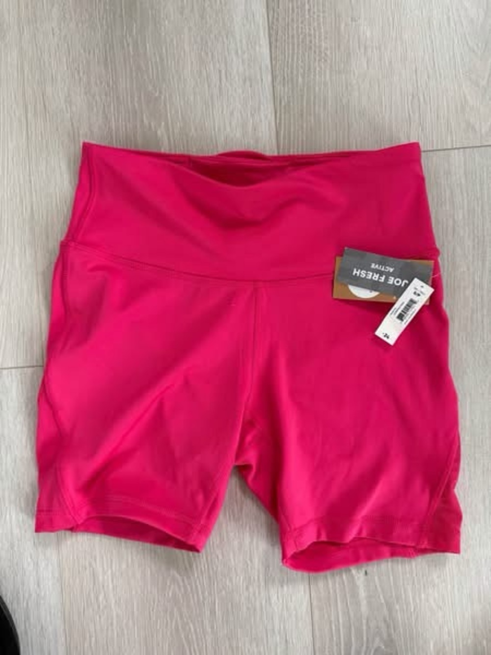 NWT Joe Fresh Women's Hot Pink High waisted  Bike Shorts-super cute! A great fit